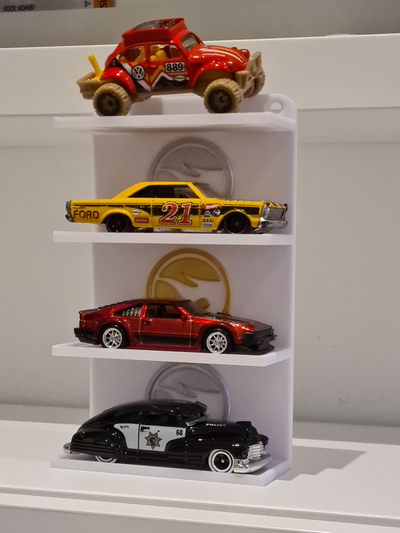 hot wheels 4rack treasure hunt super logo remixed by stubkj r3d hobby & diy rack shelf 1 64 scale 164 diecast sth hw44 toy car display 3d print model - Mito3D