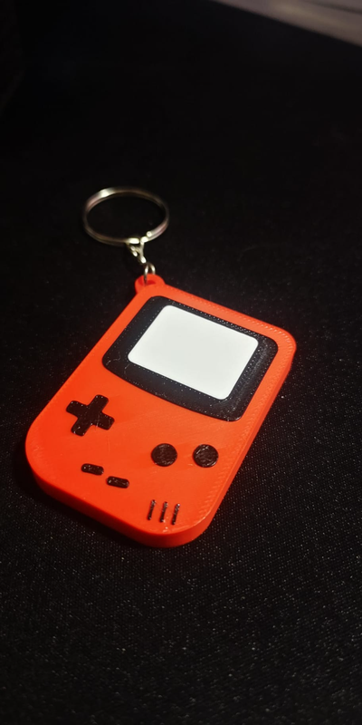 keyring llavero gameboy by xtronchox fashion models key keychain gameboycolor 3d print model - Mito3D