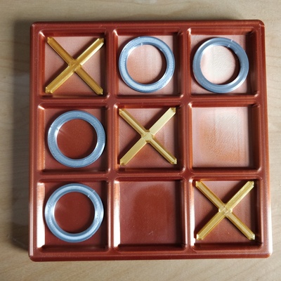 tic tac toe game by crafty maker toys & games board boardgames boardgame tictactoe 3dtictactoe 3d print model - Mito3D