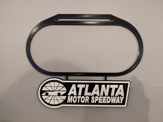 atlanta motor yarış pisti izlemek harita tabela by dakjones82 sanat 2d nascar anahat yerleşim dekor 3d print model - Mito3D