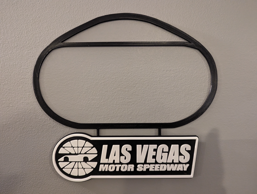 las vegas motor speedway track map nameplate by dakjones82 art 2d nascar layout outline wall racing 3d print model - Mito3D