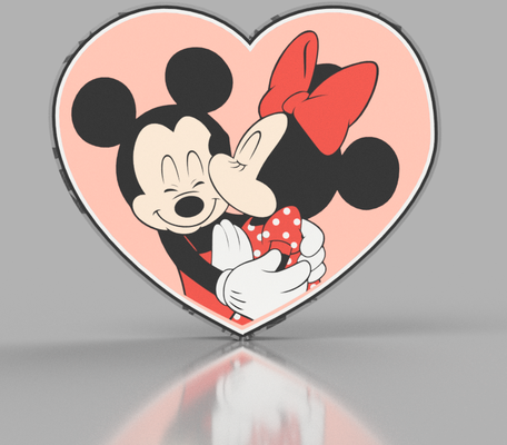 mickey minnie valentinstag by make3design haushalt dekor 49ers maus plätzchen 3d print model - Mito3D