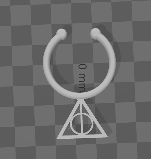 harry potter falso naso piercing by nat3d cz moda modelli vasaio freddo squillare 3d modello at tag hi u facendo grande papà 3D print model - Mito3D