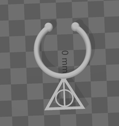 harry potter falso naso piercing by nat3d cz moda modelli vasaio freddo squillare 3d modello at tag hi u facendo grande papà 3d print model - Mito3D