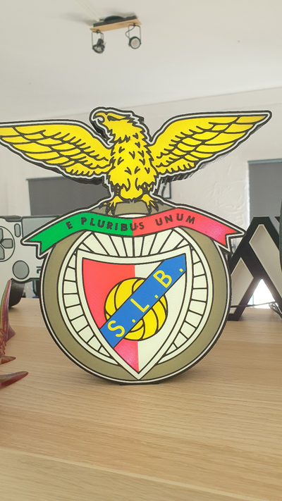 sl benfica 3d lightbox by rtrigo3d household decor slb luz led lampe rtr3d 3d print model - Mito3D