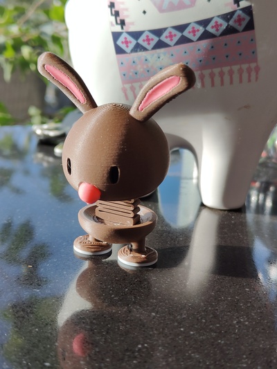 bunny springie by crafty maker toys & games characters rabbit easterbunny easterrabbit easter bobblehead easterdesign cutebunny rabbits bobble 3dprintbunny 3dbunny easterdecoration bunnyrabbit bobbletoy bobbleheads bobbleheadcontest whiterabbit 3d print model - Mito3D