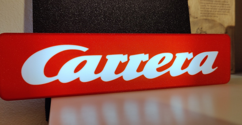 carrera toys logo lightbox by kf designs household decor go digital rennbahn 132 bahn slot cars 3d print model - Mito3D