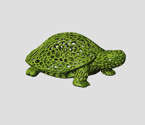 turtle voronoi remixed by xeraj household decor animal 3d print model - Mito3D