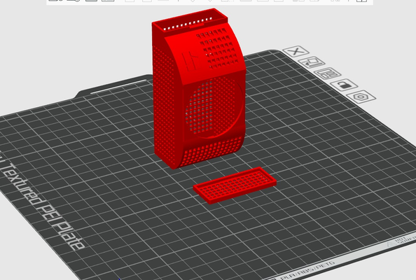 dryer humidity box ams p1s - soporte hidrometro y silica para interior del by xtronchox 3d printer accessories p1p accessory meter 3d print model - Mito3D