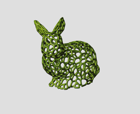 voronoi conejito by xeras casa decoración animal pascua resurrección conejo huevo 3d print model - Mito3D