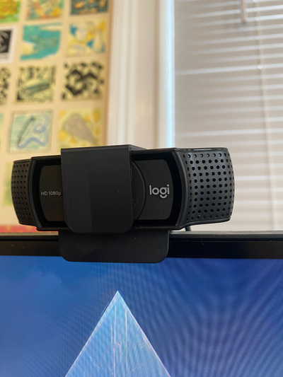 logitech c920 webcam cover by daviskahmann household office privacy camera 3d print model - Mito3D