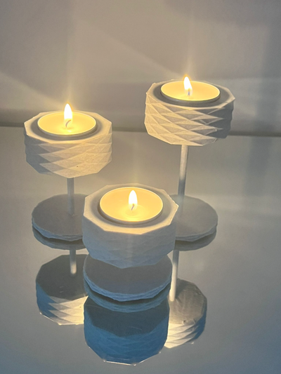 alto aumento tè luce candela titolari by fatalchaos25 domestico arredamento schermo tealight titolare supporto casa accessorio casa accessori accenti caldo ornamenti ornamento collezione 3d print model - Mito3D