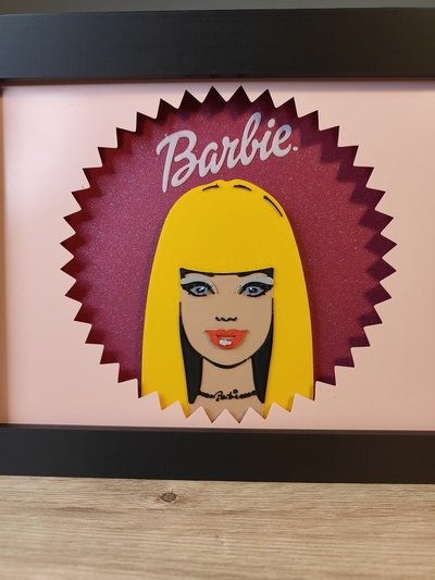 barbie schatten box by schlimm hersteller kunst modelle 3d print model - Mito3D