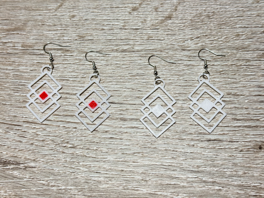 cubic earring 3 by sgenos fashion earrings 3d print model - Mito3D