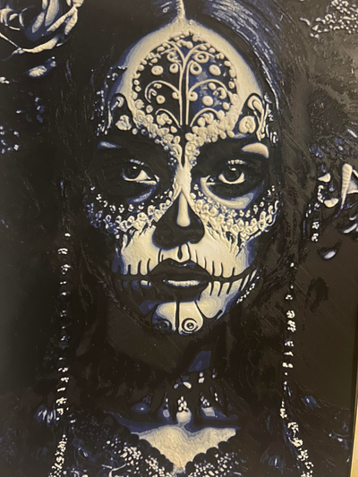 catrina 4color by dany59127x sanat 2d 3dpainting 2dpainting renkli 3d print model - Mito3D