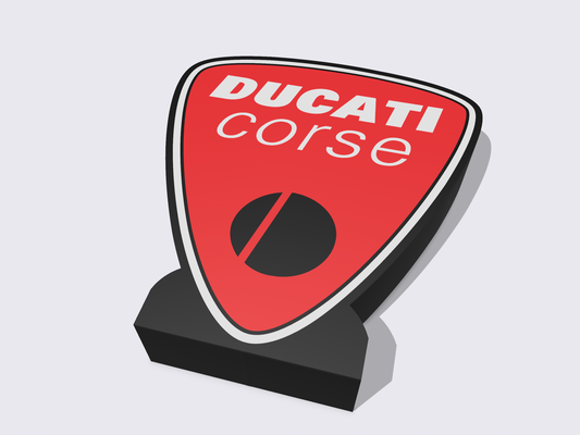 ducati led lumière by vitormhs art panneaux logos 3d print model - Mito3D