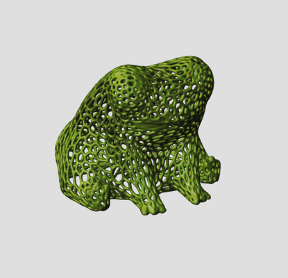 voronoi frog remixed by xeraj household decor animal 3d print model - Mito3D