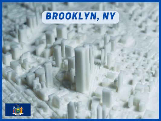 brooklyn ny küçük 3d kent by 3dfolio minyatürler mimari nyc köprü harita ölçek topo arazi topografik york 3d print model - Mito3D