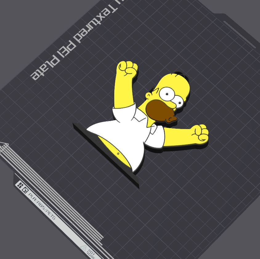 homer simpson table stand by 5kyrunn3r art sculptures simpsons ams ready springfield logo sign matt groening 3D print model - Mito3D