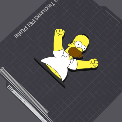 homer simpson table stand by 5kyrunn3r art sculptures simpsons ams ready springfield logo sign matt groening 3d print model - Mito3D