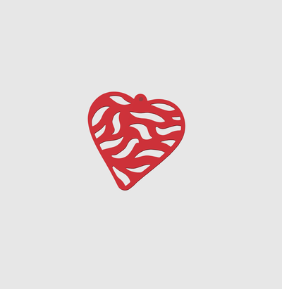 earrings heart zebra by terabite fashion 3d print model - Mito3D