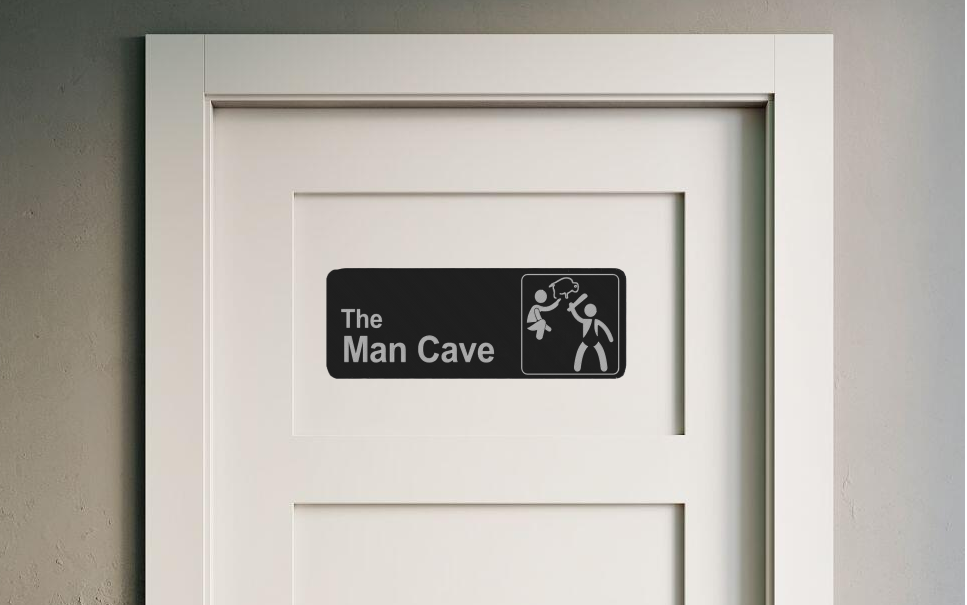 man cave room sign - office tv series by buzzeye art signs & logos men hobby wallart decor decoration aesthetic popular viral 2d 3D print model - Mito3D