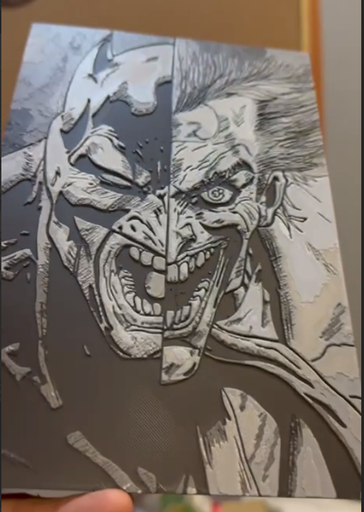 batjoker by rulovk génératif 3d modèle forge chapeaux lithophane batman joker fou 3D print model - Mito3D