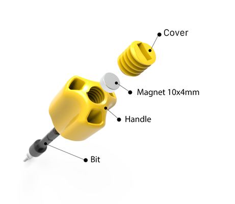 screwdriver arrot - bit handle remixed by ruvim kub tools hand easy print ruvimkub 3d print model - Mito3D