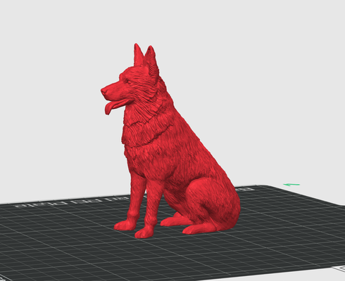 almanca çoban köpek by terabit minyatürler hayvanlar heykel 3d model baston köpekler 3d print model - Mito3D