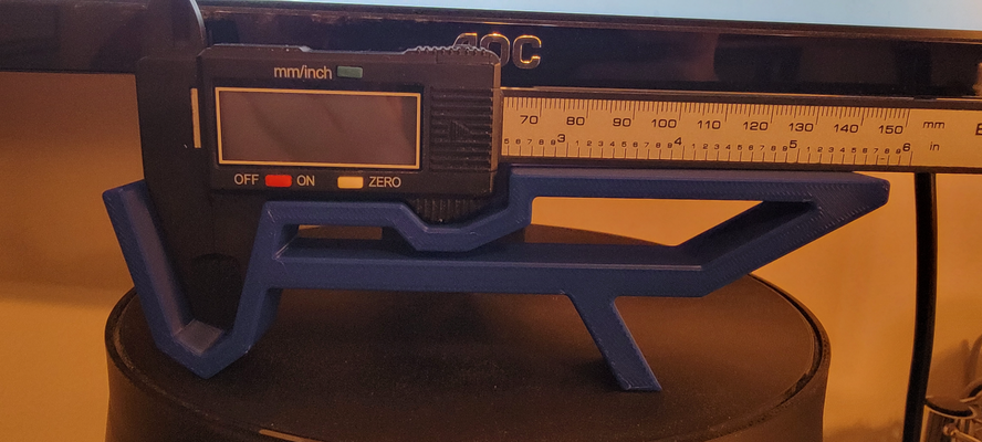 digital caliper holder leg by roger borchelt 3d printer accessories stand 3d print model - Mito3D