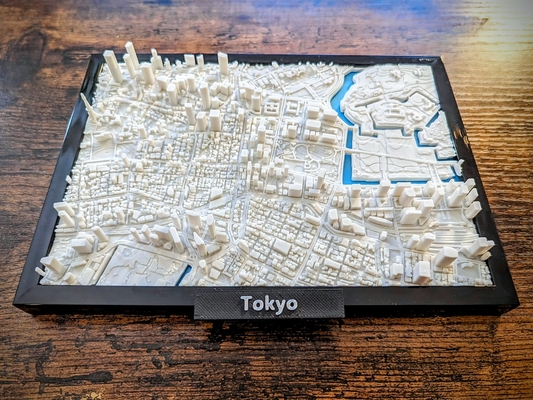 tokyo japon 3d miniature by jarvijar miniatures architecture asie ville paysage urbain mini modèle géographie carte terrain cadre diy 3d print model - Mito3D