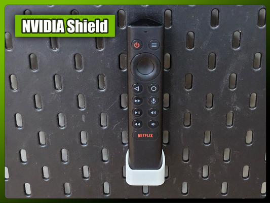 nvidia shield remote holder ikea skadis by au3d tools organizers ikeaskadis pegboard nvidiashield remoteholder 3d print model - Mito3D