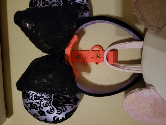 disney orecchio sacchetto titolare supporto loungefly by fabbro mezzanotte moda borse wall mount disneyland orecchie parco 3d print model - Mito3D