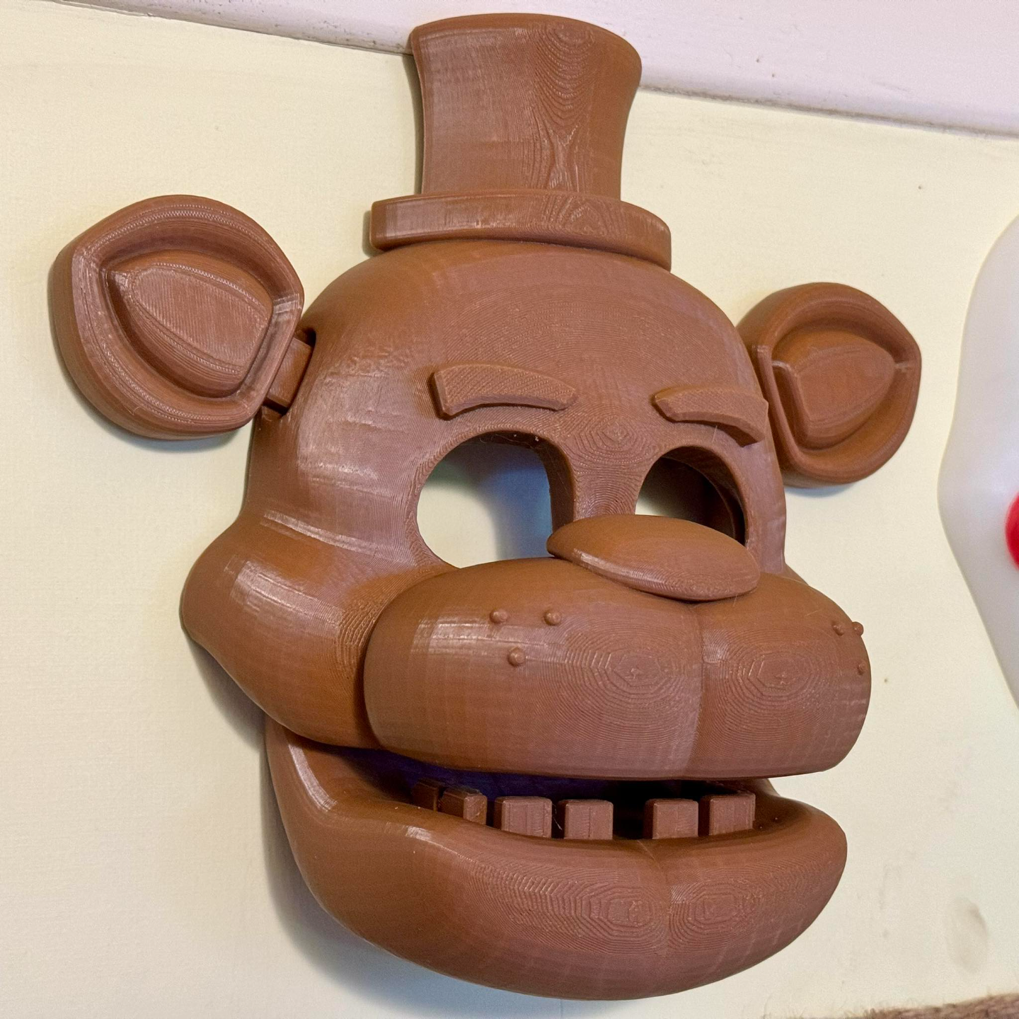 freddy fazbear mask - wall mounted five nights at freddy's remixed by faran3d props & cosplays masks helmets fnaf freddys bonnie chica foxy marionette 3D print model - Mito3D