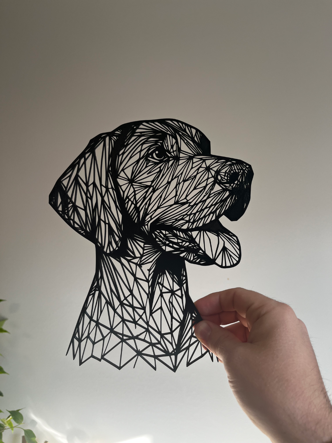 chien filaire art by imprimercnp 2d allemand cheveux courts aiguille géométrique mur chiot mignonne mignonanimal animal facile amoureux 3D print model - Mito3D