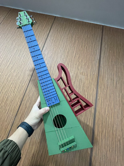 playable guitar remix remixed by king juan hobby & diy music 3d print model - Mito3D