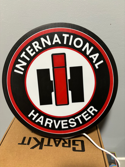 international harvester light box by future canada art signs & logos ih farming 3d print model - Mito3D