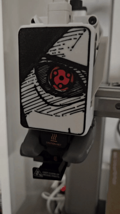 madara uchiha mangekyou sharingan a1 faceplate by darksword creations 3d printer parts cover a1mini custom window toolhead toolbox extruder naruto ams multicolor 3d print model - Mito3D