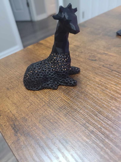 voronoi giraffa by jkmayfield26 domestico arredamento decorare facile divertimento semplice animali scrivania ornamento 3d print model - Mito3D