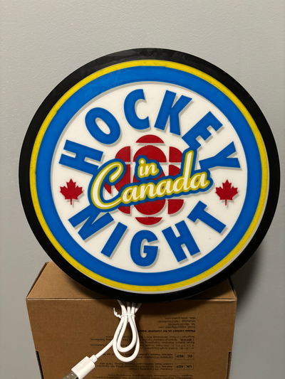 hockey notte in canada luce scatola by futuro arte segni loghi 3d print model - Mito3D