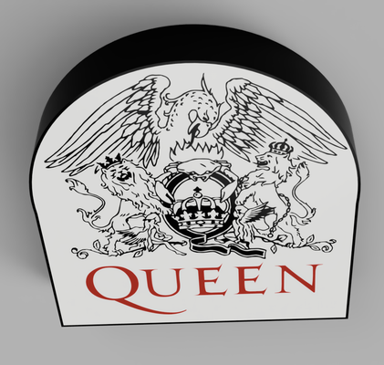 queen lightbox by cruizincris2006 generative 3d model my sign we rock bohemian rhapsody champions one bites dust killer pressure to love 3d print model - Mito3D