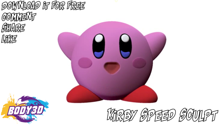kirby - no supports by body3d art sculptures allies brawl bros melee nintendo smash star super switch wii 3d print model - Mito3D