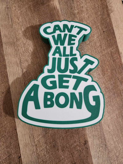 we a bong light by bromigo77 art signs & logos led weed drugs marijuana wall lightbox box 3d print model - Mito3D