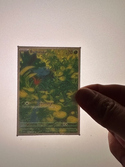 bulbasaur 151 arte pokemon carta litofania by thatguy08 2d 3d print model - Mito3D