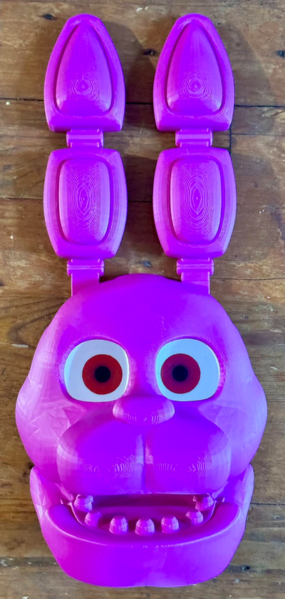 olhos óptico ilusão bonnie coelho mascarar fnaf ams solteiro cor remixado by faran3d adereços cosplays máscaras capacetes noites at freddys freddy's raposa chica 3d print model - Mito3D