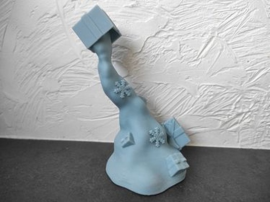 noel ankommen unterstützt by body3d kunst skulpturen körper body3design weihnachten fest erledigt frei joyeux fröhlich heilige santa teambody3d 3d print model - Mito3D