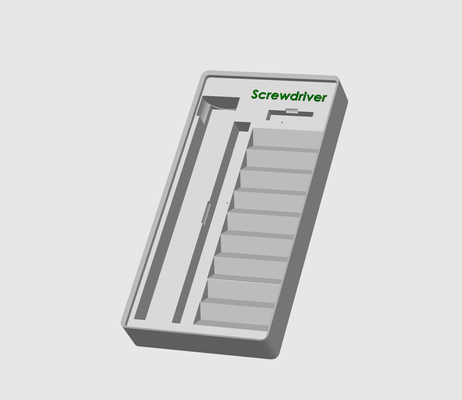 grillefinity 2x4 précision tournevis by max outils organisateurs gridfinity2x4 boîte organisateur 3d print model - Mito3D