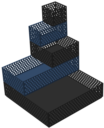 empilhável organizador caixas by iancantdraw ferramentas organizadores armazenamento bin caixa aninhamento organização pilha ordenar cesta organizar 3d print model - Mito3D