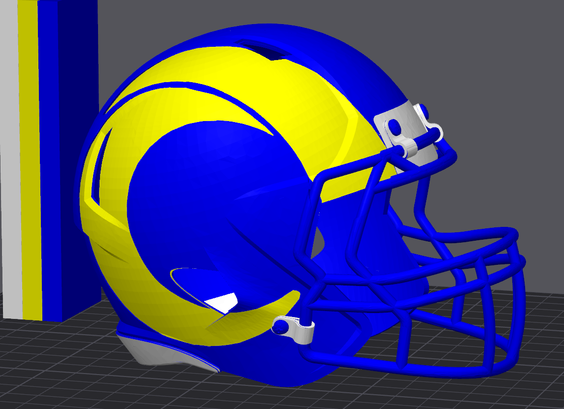 los angeles arieti calcio casco remixato by smokiemcagee passatempo fai sport all'aperto nfl 3D print model - Mito3D