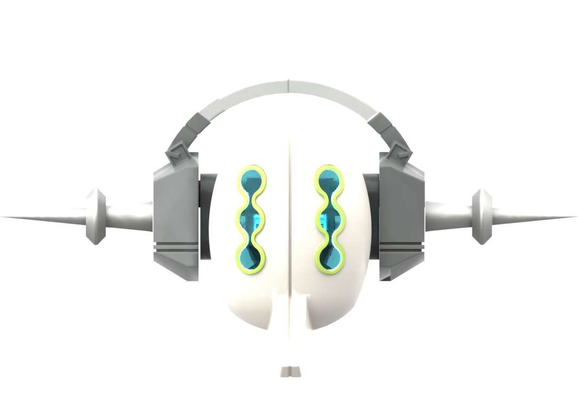 bionicle dj cyber mask headphones bomb rush cyberfunk by scmdex 90 toys & games kanohi 3d print model - Mito3D